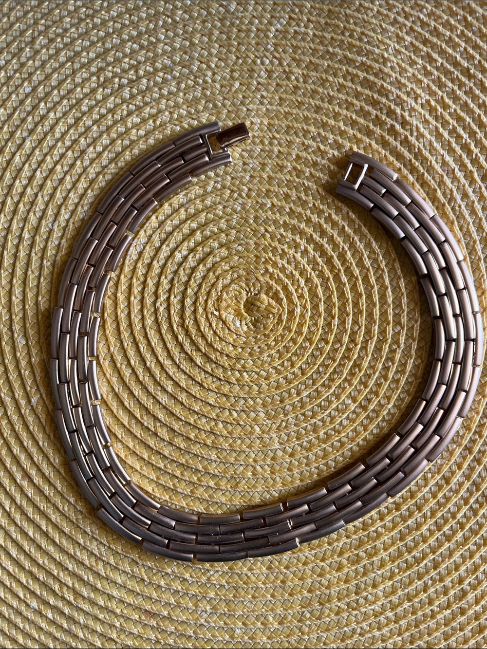 Chunky Matte Gold Link Necklace